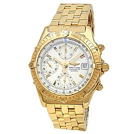 Breitling Chronomat 18k Yellow Gold Automatic White Men's Watch