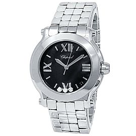 Chopard Happy Sport Stainless Steel Quartz Black Ladies Watch