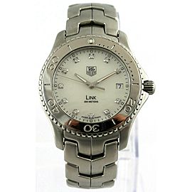 TAG HEUER LINK .BA0570 MOTHER OF PEARL DIAMOND STEEL LUXURY MENS WATCH