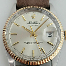 Mens Rolex Oyster Datejust 36mm 18k SS Automatic 1970s Vintage Swiss RJC132