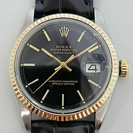 Mens Rolex Oyster Datejust 36mm 18k SS Automatic 1970s Vintage RJC172