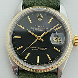 Mens Rolex Oyster Datejust 36mm 18k Gold SS Automatic 1960s Vintage RJC142