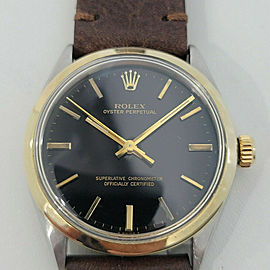 Mens Rolex Oyster Precision Ref 5500 34mm 14k SS Automatic 1970s Vintage