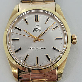 Mens Tudor Oyster Ref 7991/1 34mm Gold-Capped Hand Wind 1970s Vintage RA201