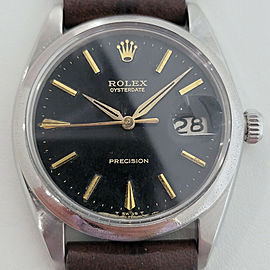 Mens Rolex Oysterdate Precision Ref 6694 34mm Manual Wind 1960s Swiss RJC187