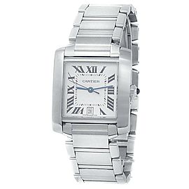 Cartier Tank Francaise Stainless Steel Automatic Silver Men's Watch