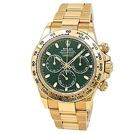 Rolex Daytona 18k Yellow Gold Oyster Automatic Green Men's Watch