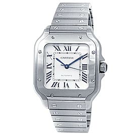 Cartier Santos de Cartier Stainless Steel Auto Silver Midsize Watch WSSA0029