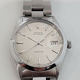 Mens Rolex Oysterdate Precision 34mm Hand Wind 1960s Vintage Swiss RA271