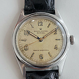 Mens Rolex Oyster Royal Ref 32mm Manual Wind 1940s Vintage Swiss RA159B