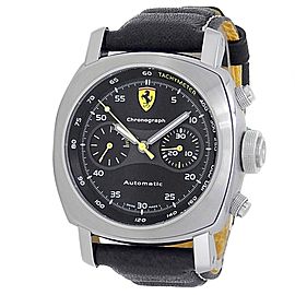 Panerai Ferrari Scuderia Stainless Steel Leather Auto Black Men's Watch