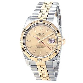 Rolex Datejust 18k Yellow Gold Stainless Steel Jubilee Champagne Watch