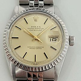 Mens Rolex Oyster Datejust 1603 36mm Automatic 1970s Swiss Vintage RA226