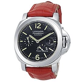 Panerai Luminor Power Reserve Stainless Steel Leather Black Men's Watch