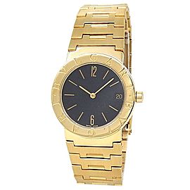 Bvlgari Bvlgari-Bvlgari 18k Yellow Gold Quartz Black Ladies Watch BB 30 GGD