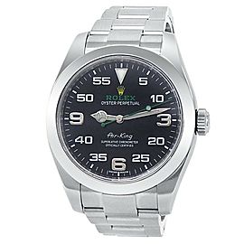 Rolex Air-King Stainless Steel Oyster Automatic Black Men's Watch