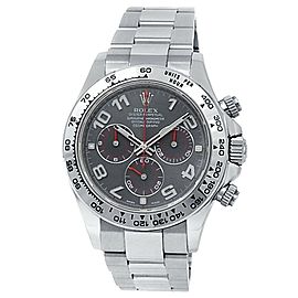 Rolex Daytona 18k White Gold Oyster Automatic Grey Men's Watch