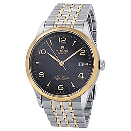 Tudor 18k Rose Gold Stainless Steel Automatic Black Men's Watch