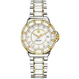 TAG HEUER FORMULA 1 DIAMOND TWO TONE CERAMIC LADIES LUXURY WATCH