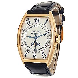 Franck Muller Master Calendar 18k Yellow Gold Auto Silver Men's Watch MC L