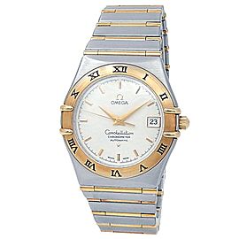 Omega Constellation Stainless Steel 18k Yellow Gold White Men's Watch