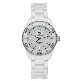 Tag Heuer Aquaracer WAY 300M White Dial Ladies Ceramic Swiss Watch