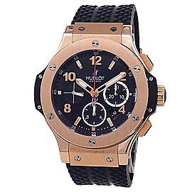 Hublot Big Bang 18k Rose Gold Rubber Automatic Black Men's Watch 301.PX.130.RX