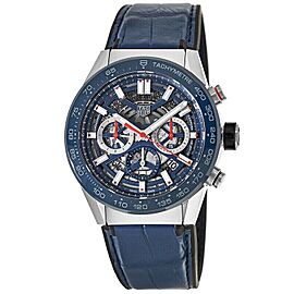 New Tag Heuer Carrera Calibre Heuer Blue Men's Skeleton Watch