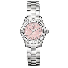 TAG HEUER AQUARACER LADIES PINK MOTHER OF PEARL DIAMOND WATCH