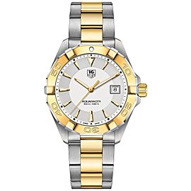 TAG HEUER AQUARACER WAY1120.BB0930 SWISS QUARTZ 18K TWO TONE MENS LUXURY WATCH