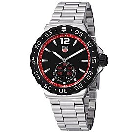 TAG HEUER FORMULA GRANDE DATE QUARTZ MENS BLACK RED SWISS WATCH