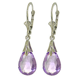 6 CTW 14K Solid White Gold Enticement Amethyst Earrings