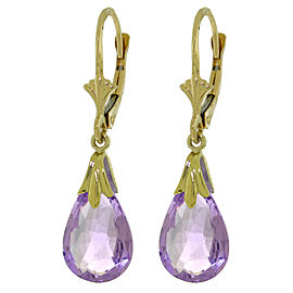 6 CTW 14K Solid Gold Sanctuary Amethyst Earrings