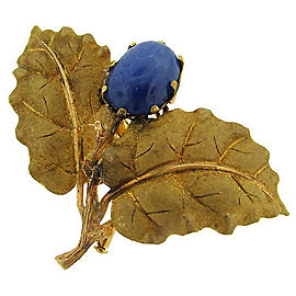 Lovely Mario Buccellati Sapphire & Yellow Gold Pin