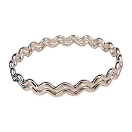 Tiffany & Co. Pair Paloma Picasso Sterling Silver Zig Zag Wave Bracelets