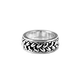 MONTBLANC vs YURMAN ST. SILVER "GRAINS DE RIZ" RING SIZE 9.25 NEW NO BOX ITALY