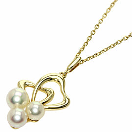 MIKIMOTO 18k Yellow Gold Akoya Pearl Necklace LXGQJ-841