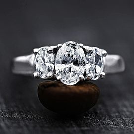 14k White Gold Engagement Ring with 1.65 ct of Total Diamond Weight DS-4562001