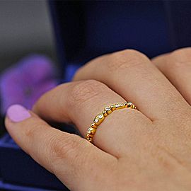 Fashion Yellow Gold Diamond Band BAN-2500