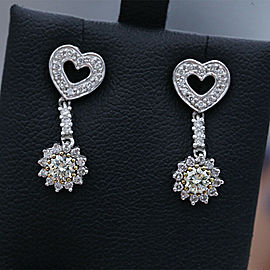 14k white Gold Fashion 0.23ct Diamond Earrings