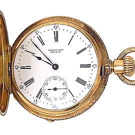 Henry Capt Geneve Gold 18k Yellow Gold Pocket Watch