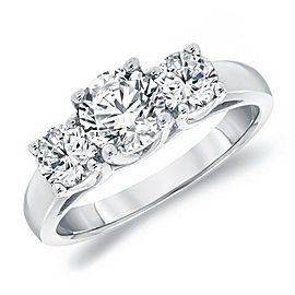 Engagement Ring with Three Cubic Zirconia