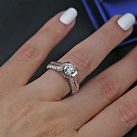 Amazing 14k White Gold Engagement Ring with 2.01ct. Diamonds