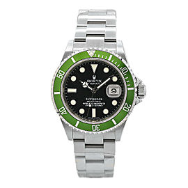 Men's Rolex Submariner Kermit Date Stainless Steel w/ Black Dial 16610LV