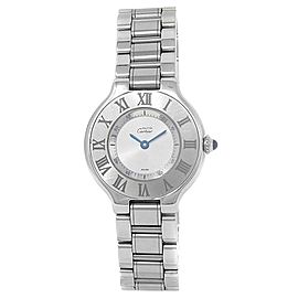 Cartier Must 21 Stainless Steel Quartz Silver Ladies Watch