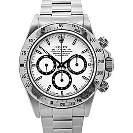 Men's Rolex Daytona Zenith Cosmograph, 40mm, Stainless Steel, White Dial, 16520