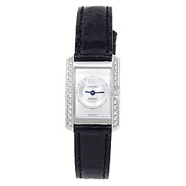 Concord Delirium 18k White Gold Diamond Quartz Silver Ladies Watch 61.C1.1420.1