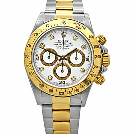 M'ens Rolex Daytona Cosmograph 40 18k Yellow Gold, Steel, White Dial 116523-0057