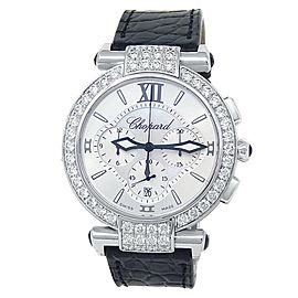 Chopard Imperiale 18k White Gold Leather Quartz MOP Ladies Watch