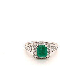 Diamond Emerald Ring 14k Gold 1.40 TCW Certified $4,950 920938